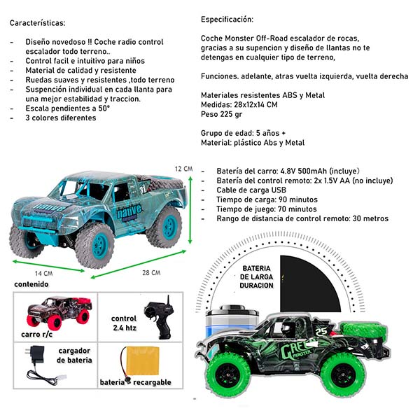 camioneta todo terreno control remoto