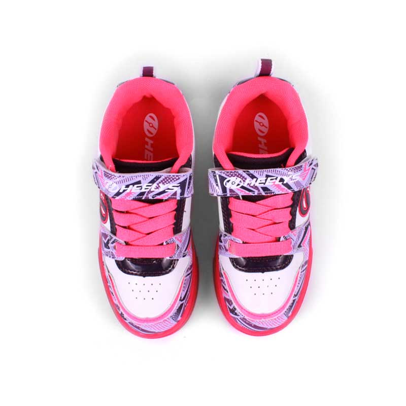 Tenis Patín Para Niña Heelys Rosa De Luz Led A Sensor Con Dos Ruedas Desmontables