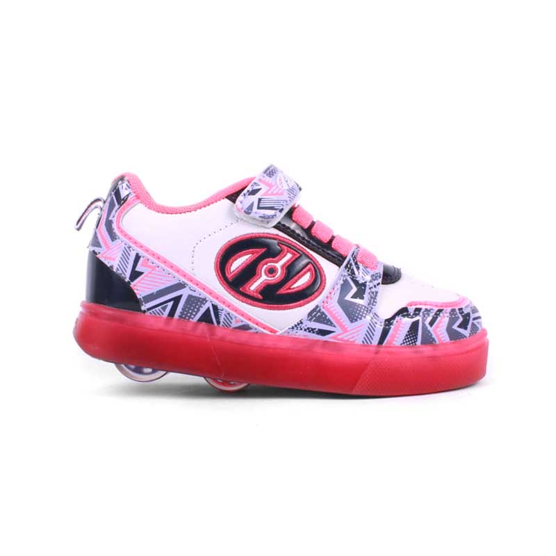 Tenis Patín Para Niña Heelys Rosa De Luz Led A Sensor Con Dos Ruedas Desmontables
