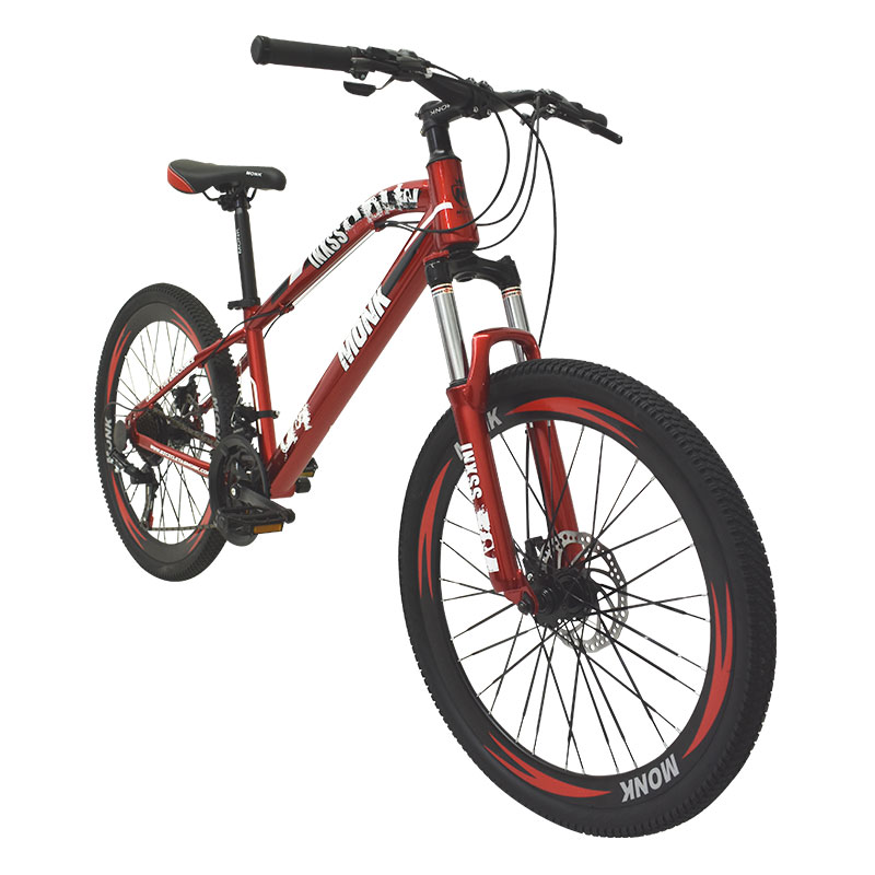 Bicicleta Montaña Rodada 24 21 Velocidades Monk Inxss Rojo