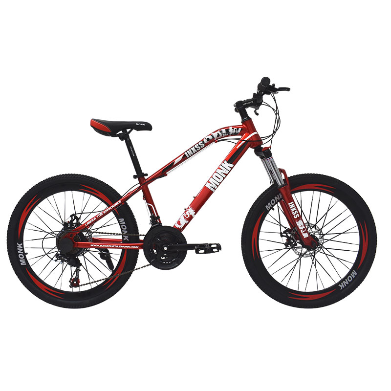Bicicleta Montaña Rodada 24 21 Velocidades Monk Inxss Rojo