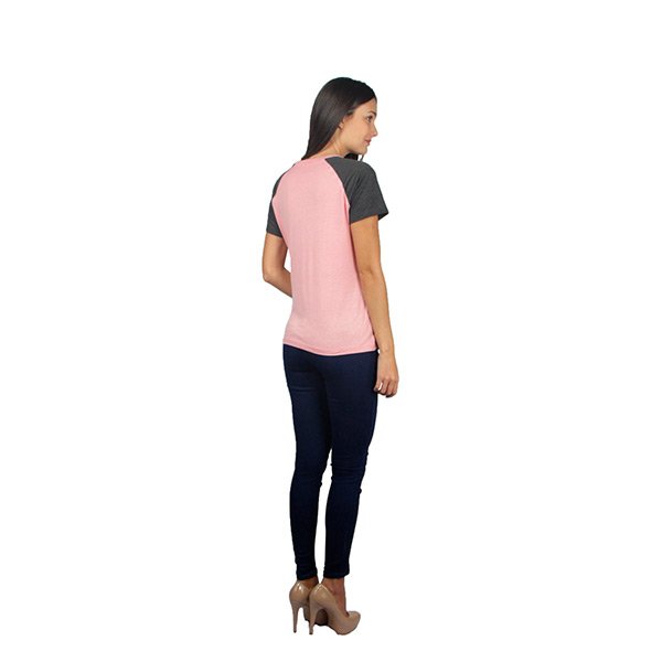 Blusa para mujer casual manga corta palo de rosa / oxford  , 330434