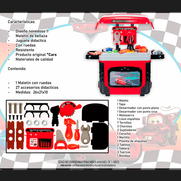 Disney Maletin Con Ruedas tematicas belleza doctor herramientas cocina Frozen Princesas Minnie Cars Juguete 71606-12