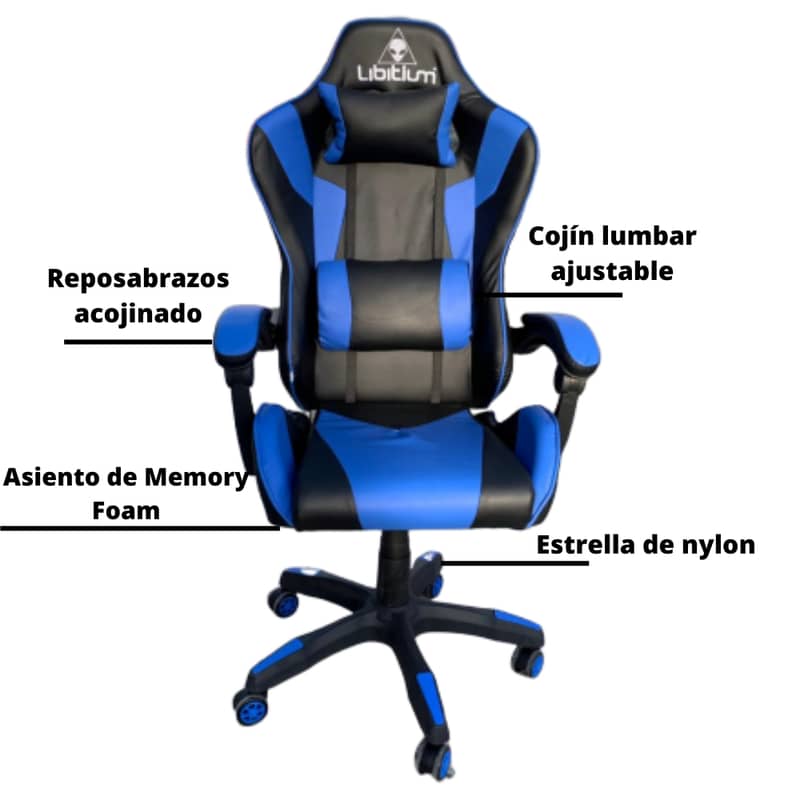 Silla Gamer Libitium Gaming Consola Pc Ergonomica Reclinable