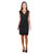 Incognita Vestido Mujer Formal Pedrería Hombros Plisados Negro , 330393