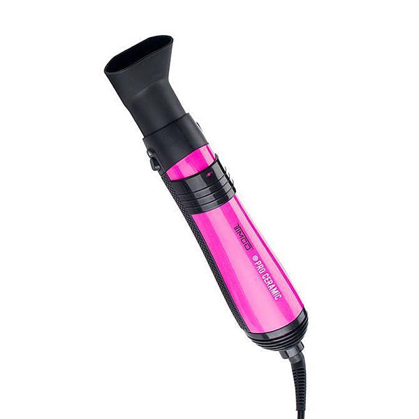 Cepillo De Aire Timco 3 En 1 con cabezales Intercambiables color rosa modelo AJ-400B