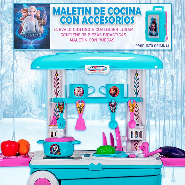 Disney Maletin con ruedas portatil Frozen Princesas Cocina belleza Juguete regalo navidad reyes