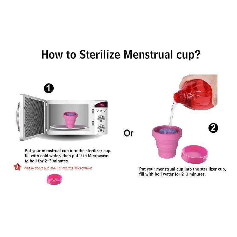 Copa Menstrual Diva Cup + Vaso Esterilizador + Bolsa