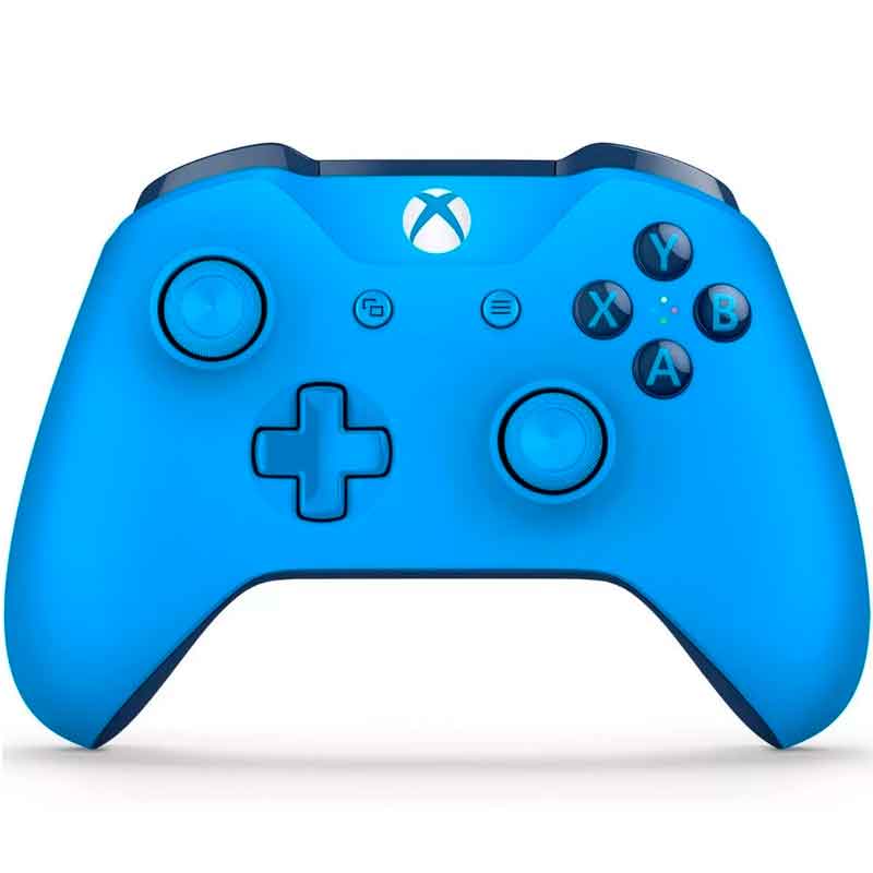 Control Xbox One Azul + Adaptador Inalambrico PC 
