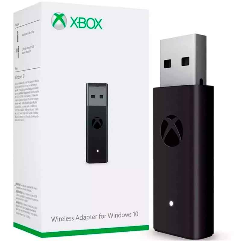 Control Xbox One Azul + Adaptador Inalambrico PC 