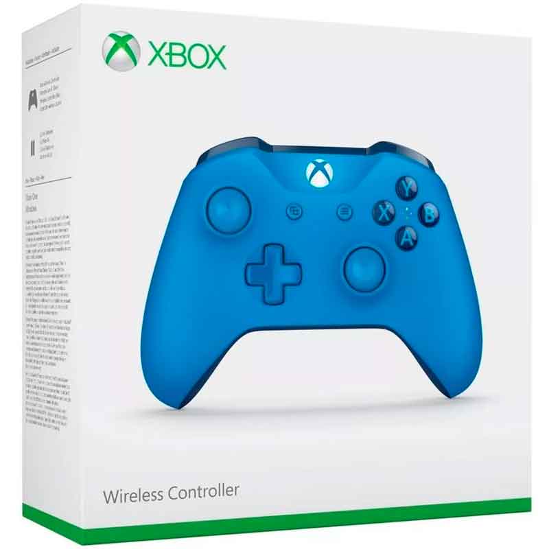 Control Xbox One Azul + Adaptador Inalambrico PC 