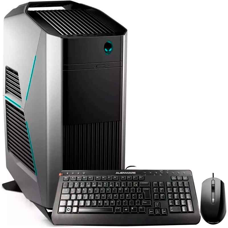 PC Gamer DELL Alienware Aurora R7 I7 8700 16GB 2TB GTX 1080 WiFi Teclado Mouse 