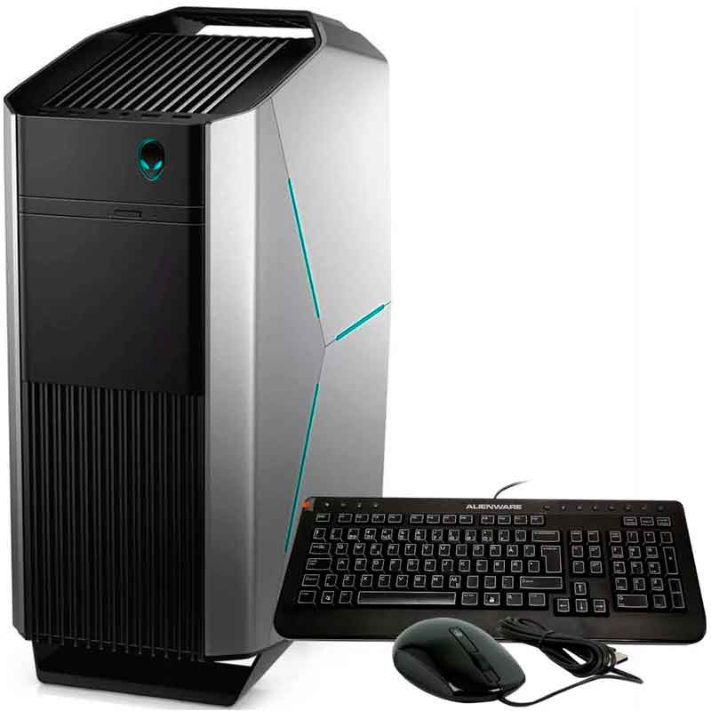 PC Gamer DELL Alienware Aurora R7 I7 8700 16GB 2TB GTX 1080 WiFi Teclado Mouse 