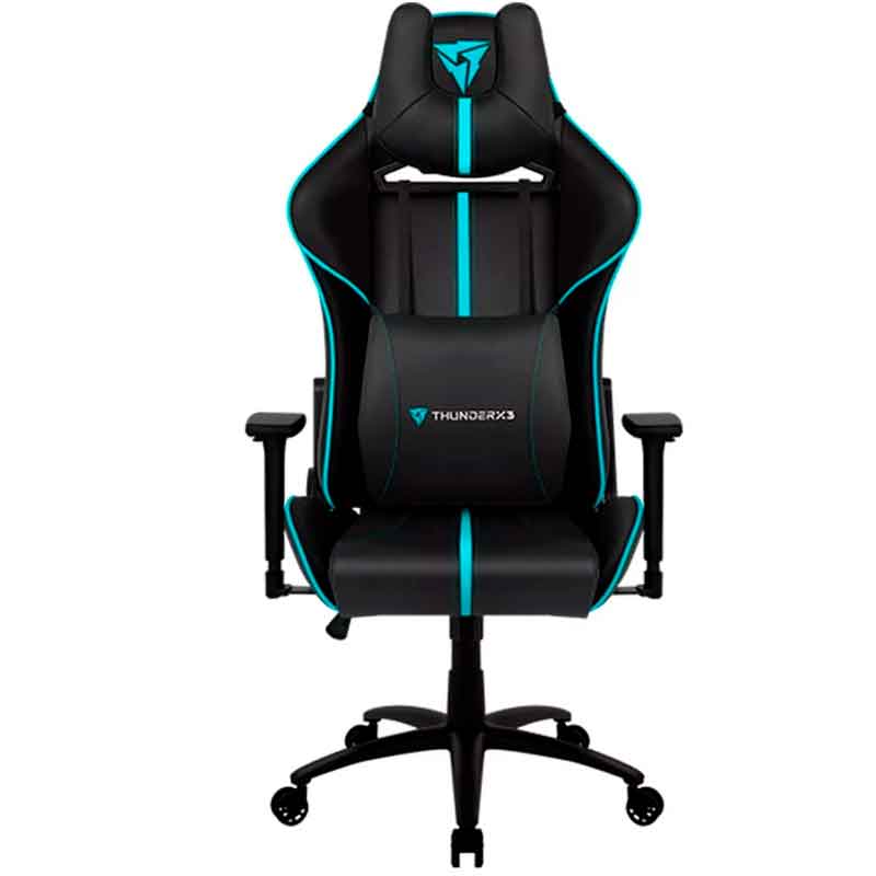 Silla Gamer THUNDERX2 BC5 Traspirable Ajustable Cuero Sintentico Negro / Azul 