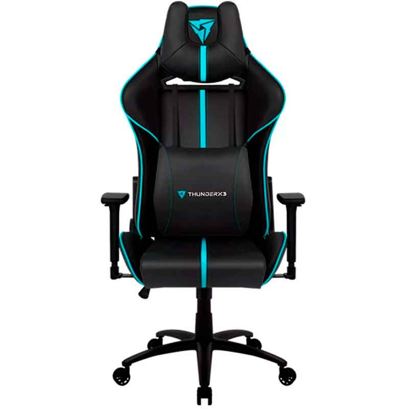 Silla Gamer THUNDERX2 BC5 Traspirable Ajustable Cuero Sintentico Negro / Azul 
