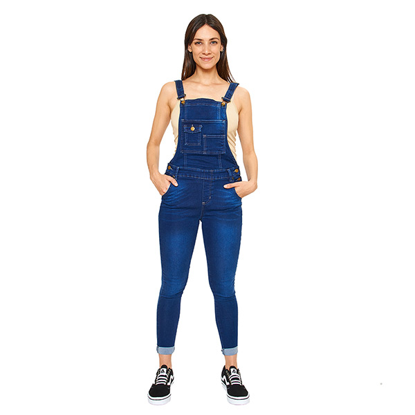 Incognita Overol Jeans Dama Skynny Mezclilla Marino Casual 110040
