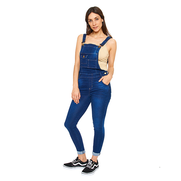 Incognita Overol Jeans Dama Skynny Mezclilla Marino Casual 110040