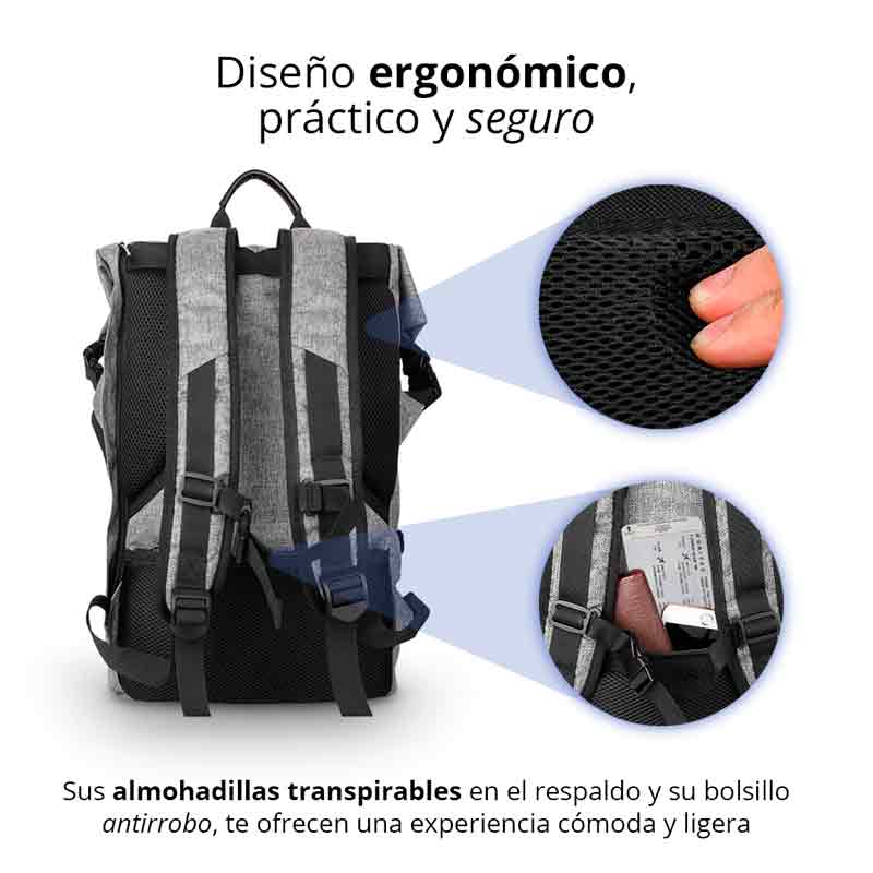 Redlemon Mochila Antirrobo Enrollable Impermeable Campamento