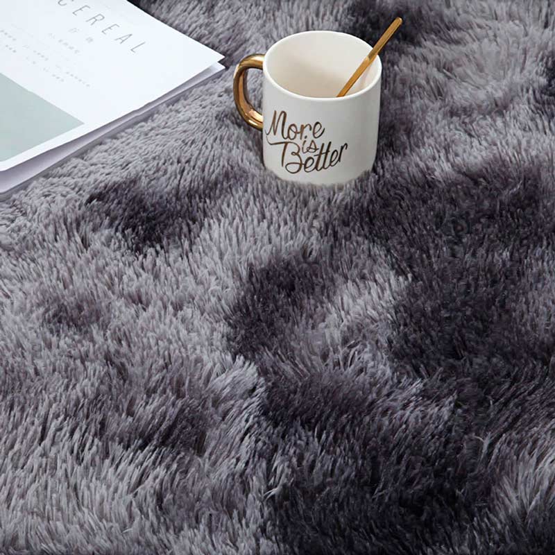 Tapete para Sala Afelpado Motley Negro 200x160cm Pelo Largo Y Suave Calidad