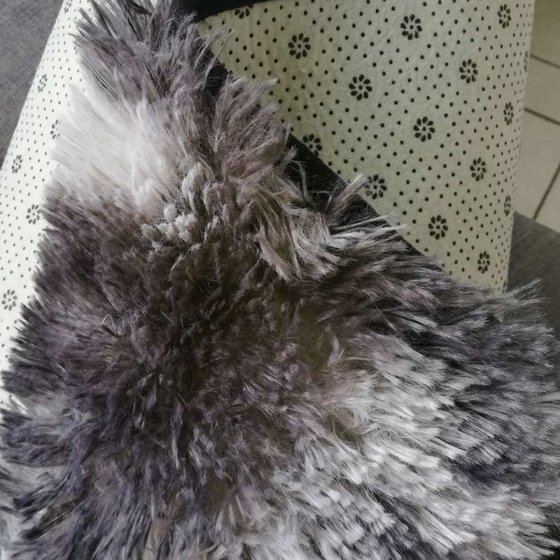 Tapete para Sala Afelpado Motley Negro 200x160cm Pelo Largo Y Suave Calidad