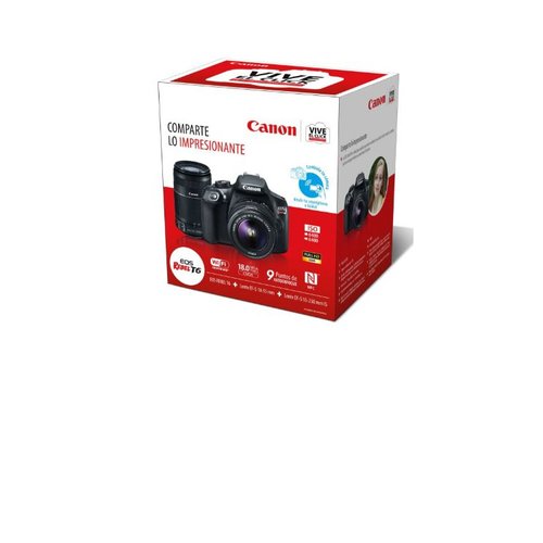 Cámara Canon EOS Rebel T6 con 2 Lentes (EF-S 18-55mm + EF 75-300mm)