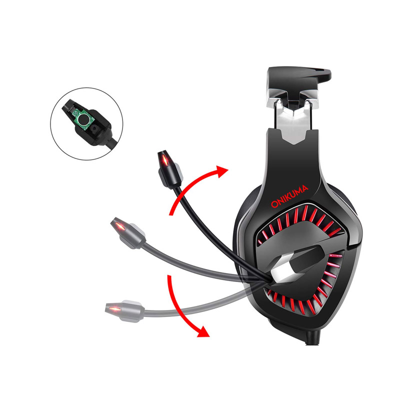 PS4 / Xbox One / PC Headset Microfono Audi­fono Profesional ONIKUMA (Rojo)