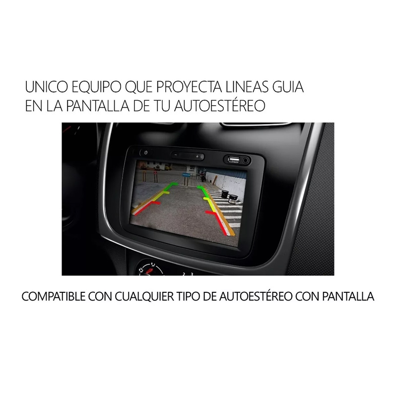 Camara Para Sistema De Reversa Lineas Indicadoras De Espacio