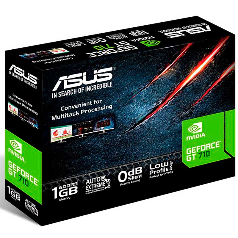 Tarjeta de Video ASUS GeForce GT 710 1GB GDDR5 GT710-SL-1GD5-BRK
