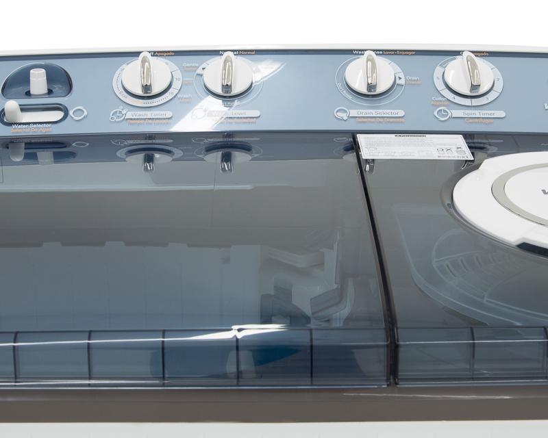 Lavadora LG WP17WA 17 Kg Doble Tina Roller Jet Blanco con Gris