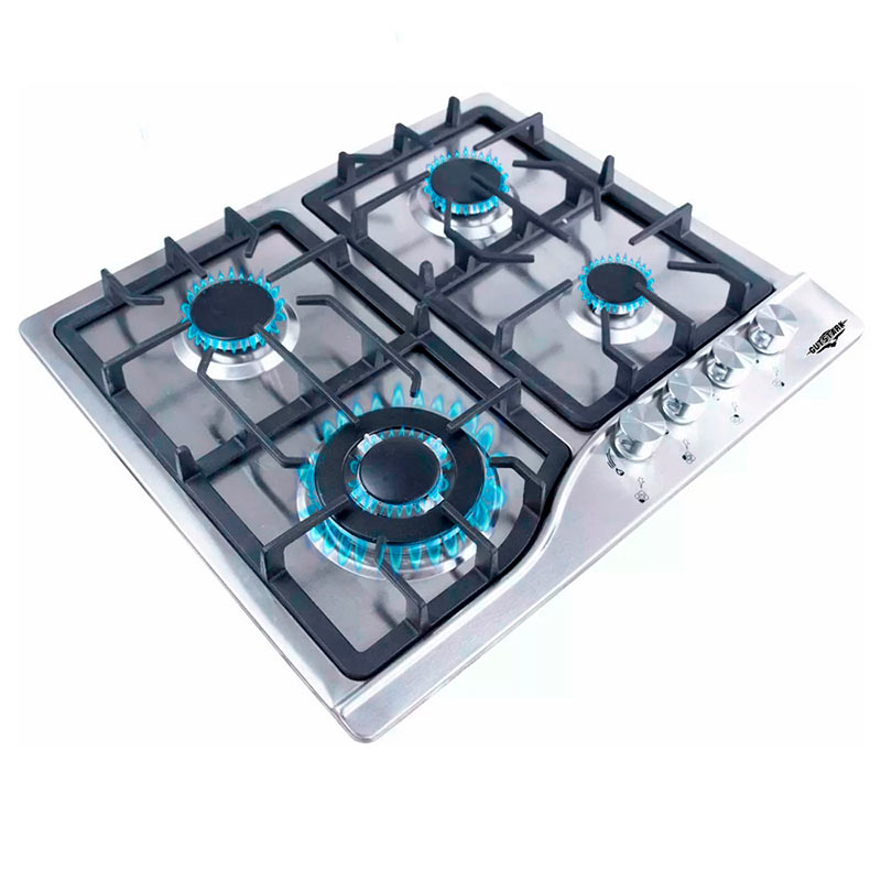 Parrilla Gas 4 Quemadores Acero Inox Hogar Empotrable Cocina