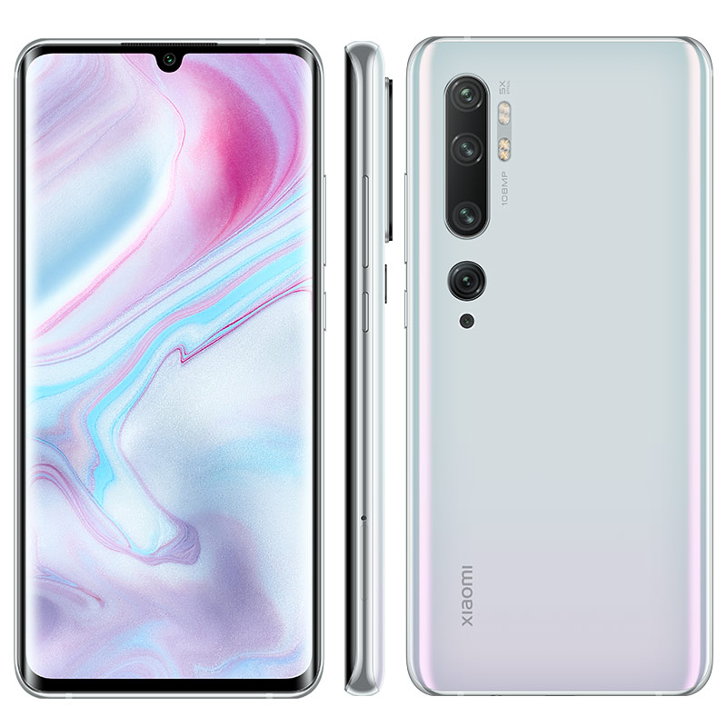 Celular Xiaomi Mi Note 10 Glacier 6GB RAM 128GB ROM Blanco.