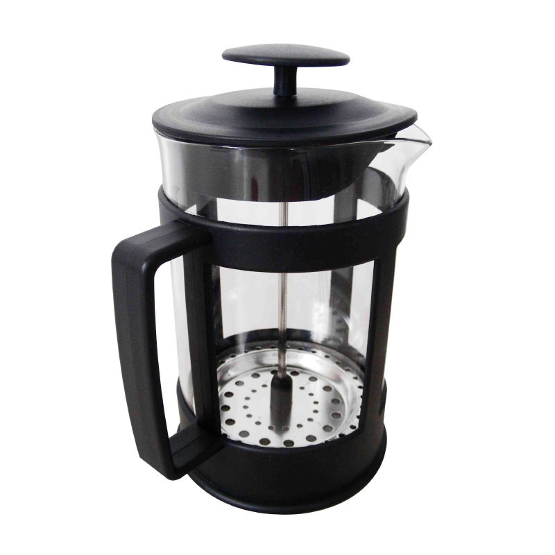 Cafetera Prensa Francesa Té Café Vidrio Negra Individual