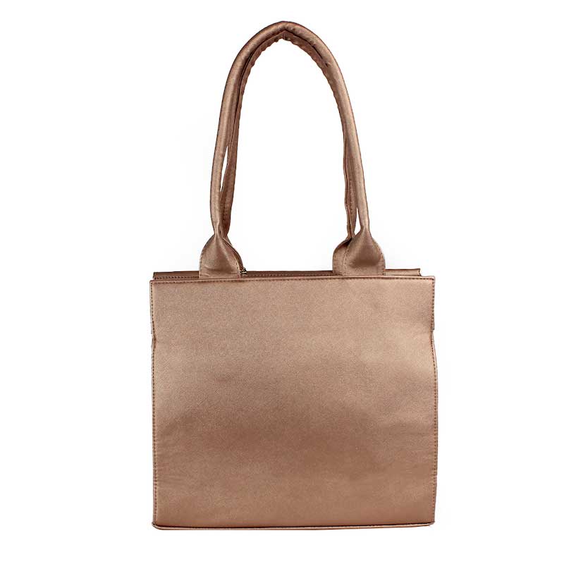 Bolsa Doble de Mano con Asa Larga Para Mujer Color Oro rosado