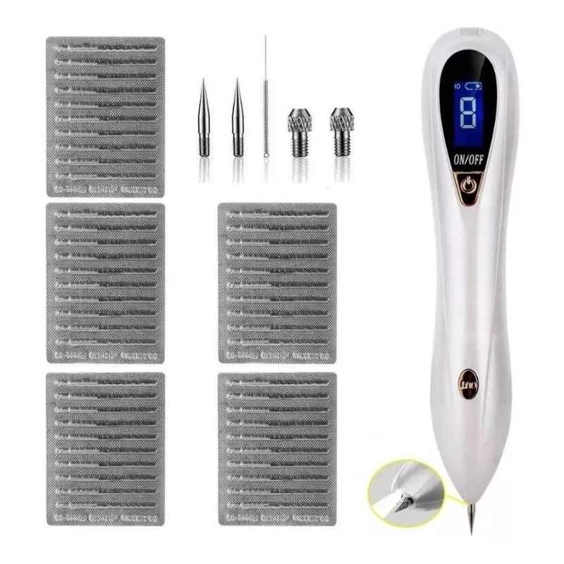 Cauterio Plasma Pen Removedor Verrugas Lunares Tatuaje Pecas Con 50 Repuestos Finos Y 3 Gruesos