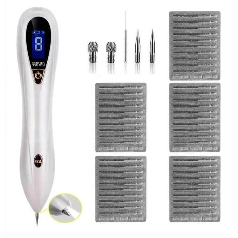 Cauterio Plasma Pen Removedor Verrugas Lunares Tatuaje Pecas Con 50 Repuestos Finos Y 3 Gruesos