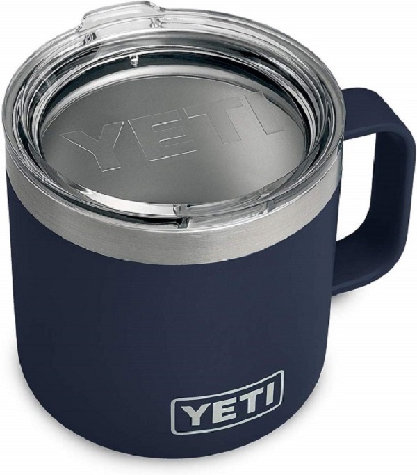 Termo Yeti Rambler Taza Aislada Al Vacío De 14 Oz, De Acero Inoxidable Con Tapa