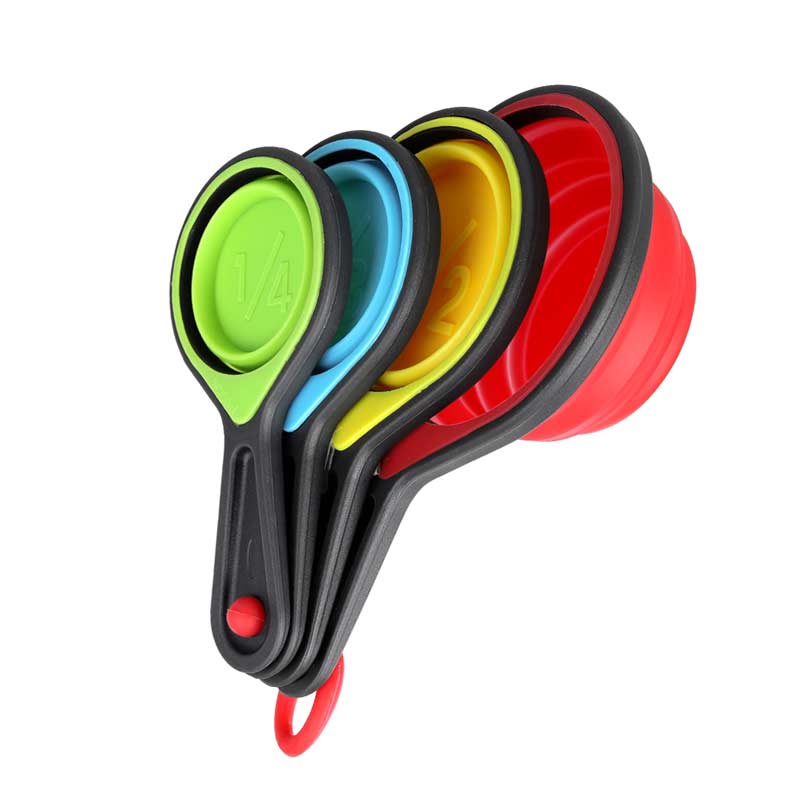 Tazas Medidoras Plegables Cocina Repostería 4 piezas Redlemon.