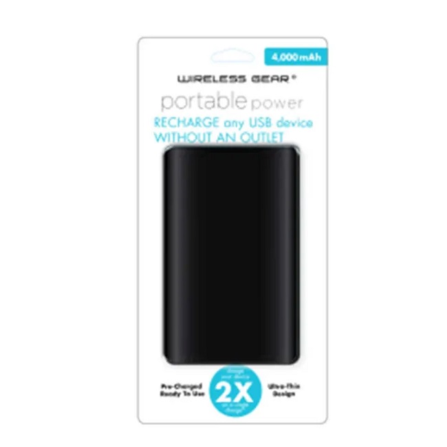 Power Bank Pila Bateria Externa Respaldo 4000 Mah Led Cable