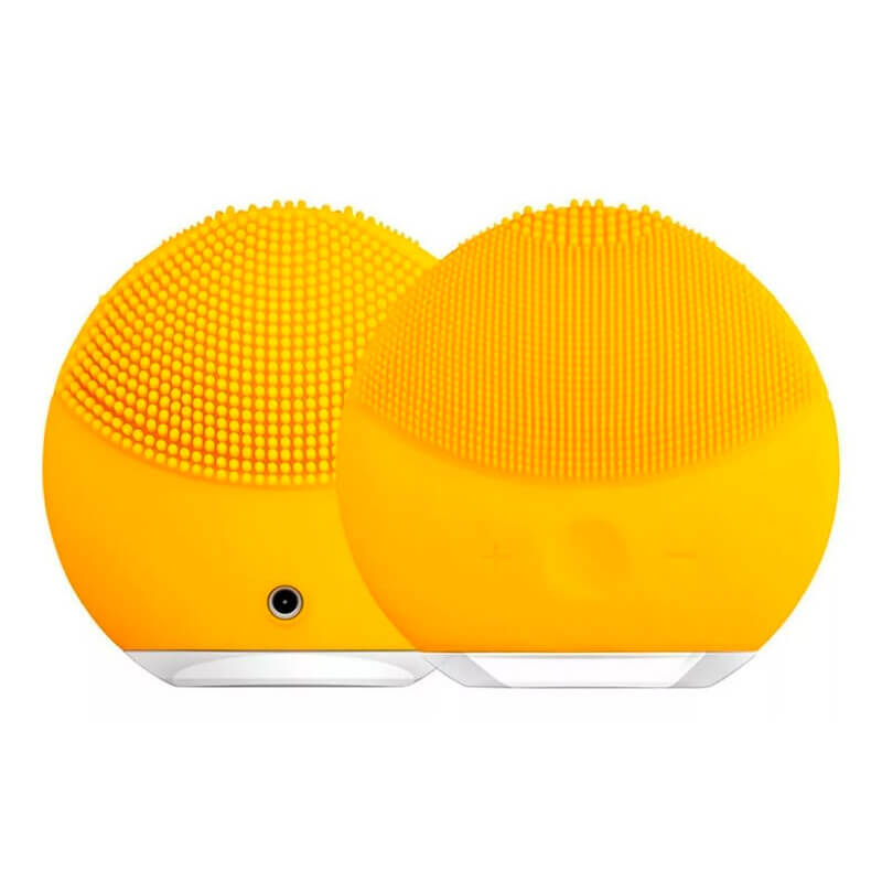 Cepillo Exfoliante Limpiador Sónico Facial Recargable Silicon Vibración color AMARILLO