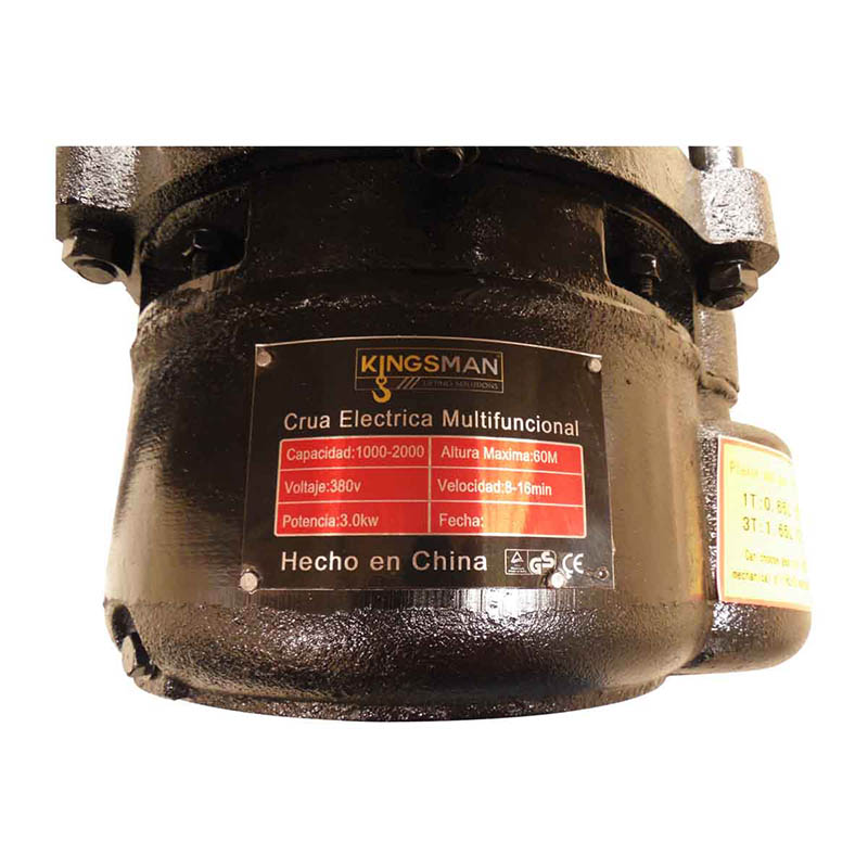 Polipasto Electrico 1000-2000kg Cable 60m 380v Construccion 