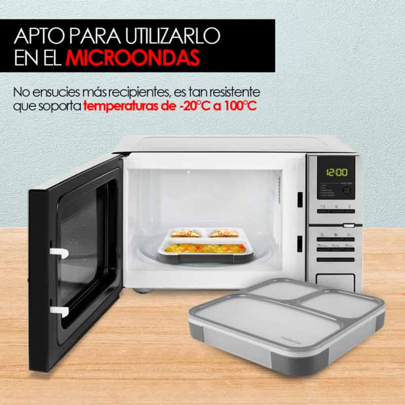 Lonchera Térmica Bento Box Hermética Con Funda Redlemon