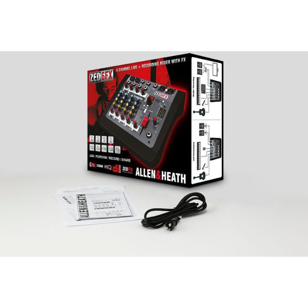 Mezcladora Analógica ALLEN&HEATH ZED-6FX Negro Compacto 6 entradas con FX