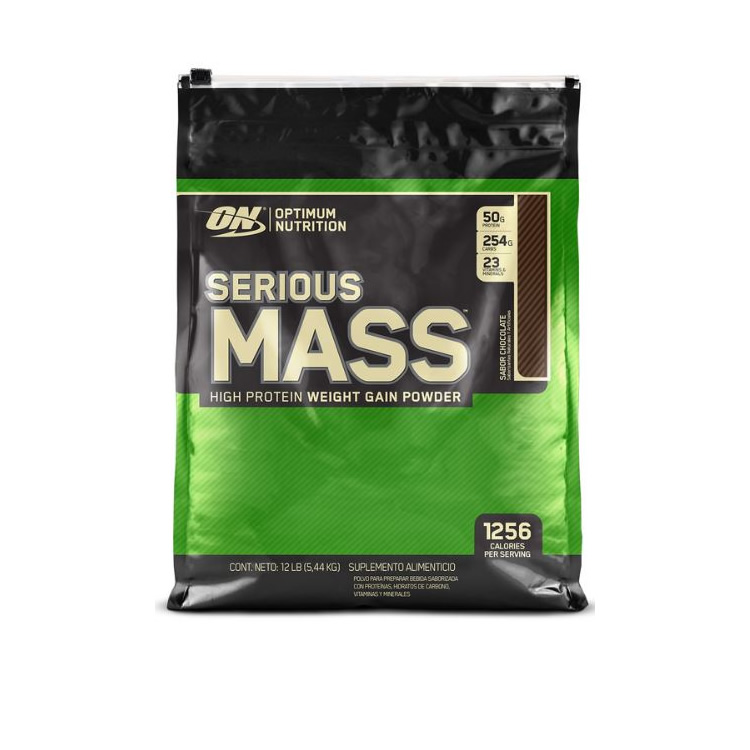 On Serious Mass Proteína En Polvo Sabor Chocolate, Optimum Nutrition, 5.44 Kg