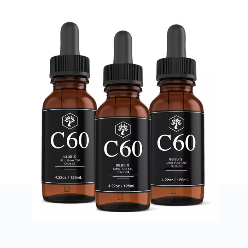 Carbono 60 Aceite Oliva Orgánico 120ml C60 99.98% (3pz)