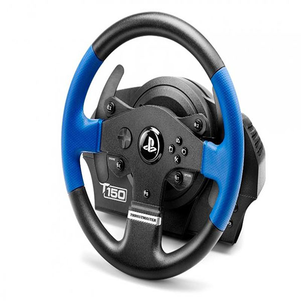 Volante Para Videojuegos Negro con Azul Modelo T150 Force Feedback Marca THRUSTMASTER 