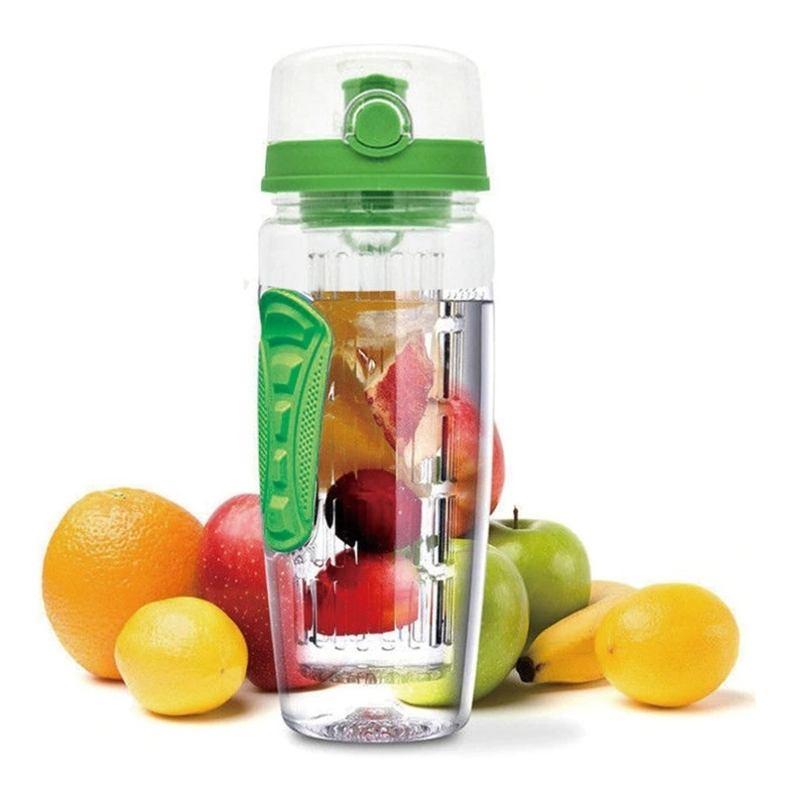 Botella Agua Infusor Fruta Fitness Niños Oficina Gym Yoga 1l