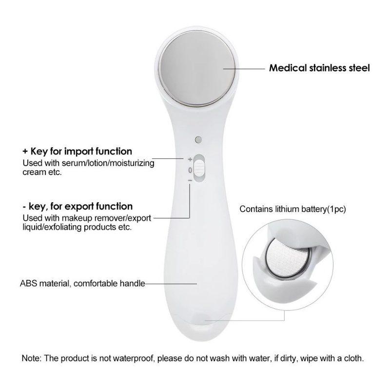 Ionizador Antiedad Galvanica Limpieza Facial Iontoforesis