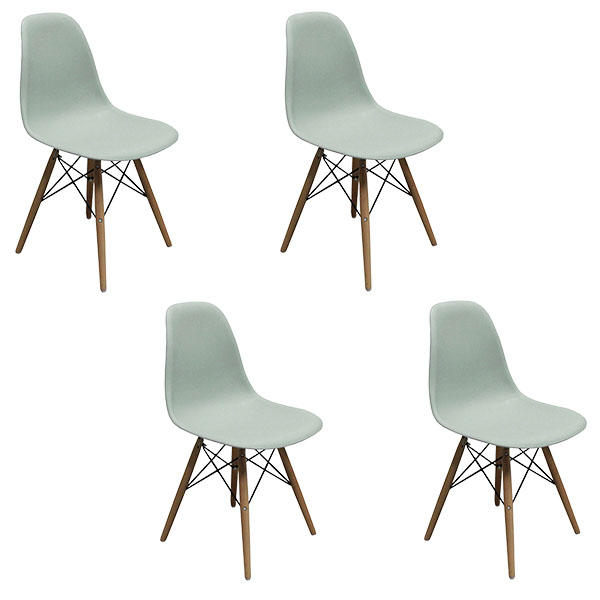 4 Pack de Sillas Eames Croswod Gris