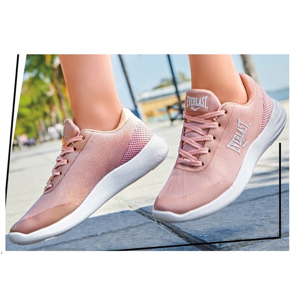 Tenis Deportivos Dama Mujer Everlast Training Runing Textil Coral Blanco