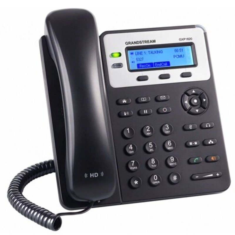 Teléfono IP Grandstream GXP1620 de 2 Lineas, Pantalla LCD, Fast Ethernet